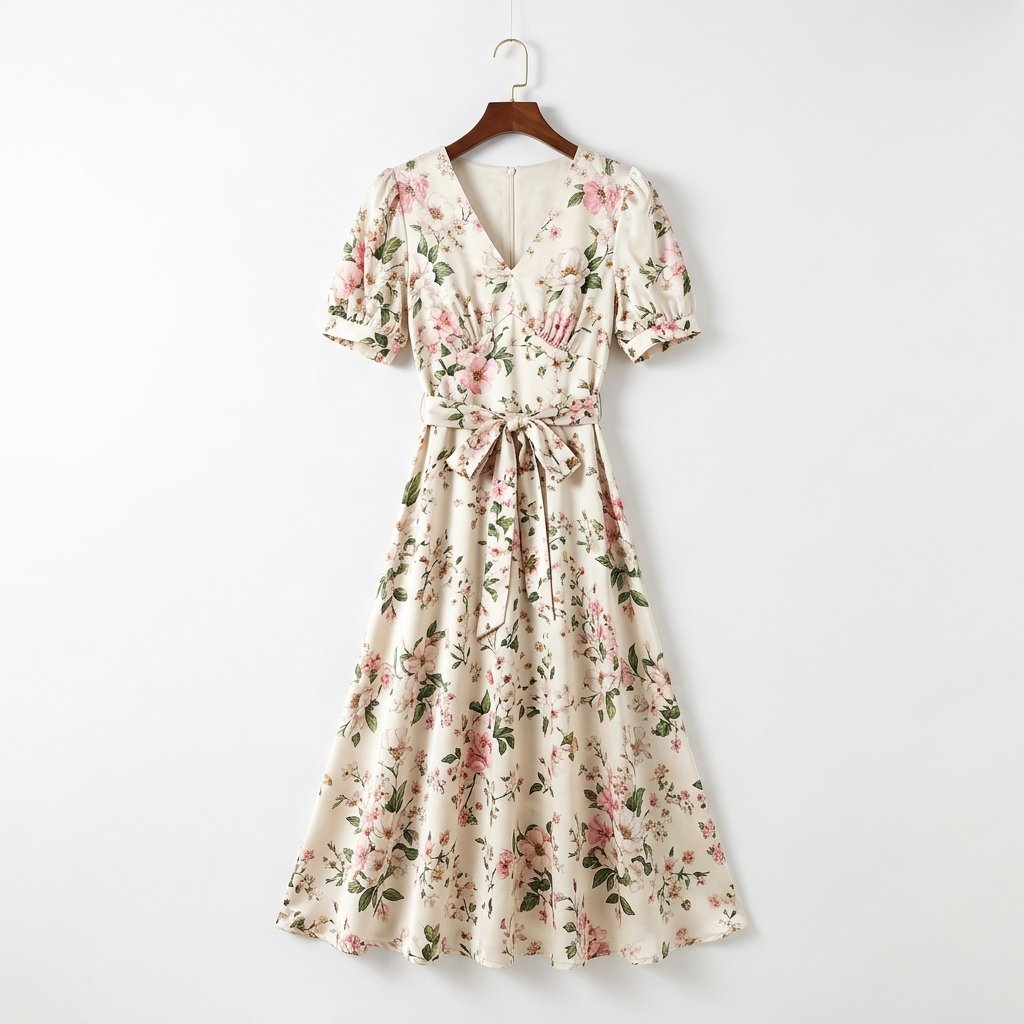 Midi Dress Floral Zara